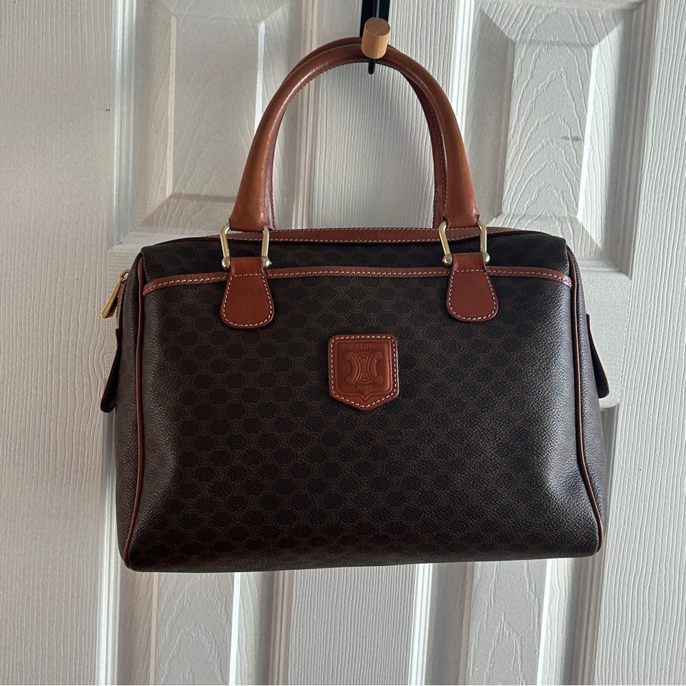 Vintage Celine Macadam Boston Bag